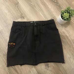 Black Denim Distressed Junkfood Mini Skirt 🖤